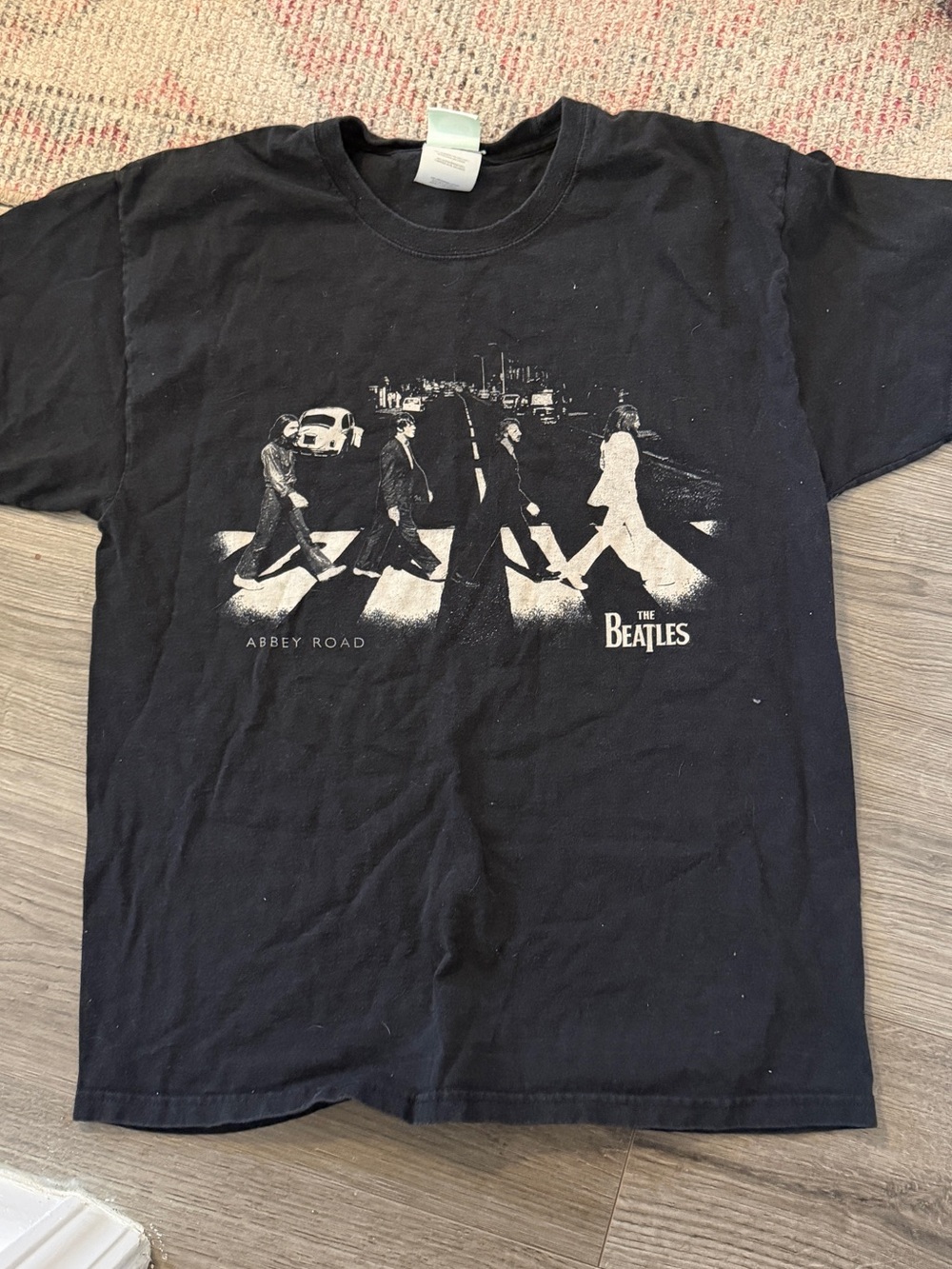 The Beatles T Shirt Large Black Abbey Road Cotton